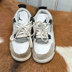 Air Jordan’s retro 4 kids size 12 c Military Black